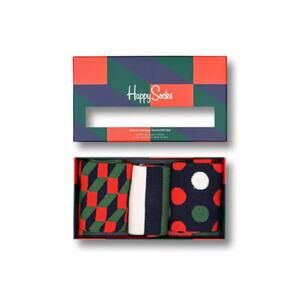 HAPPY SOCKS Classic Holiday Socks Gift Set. 3 pairs